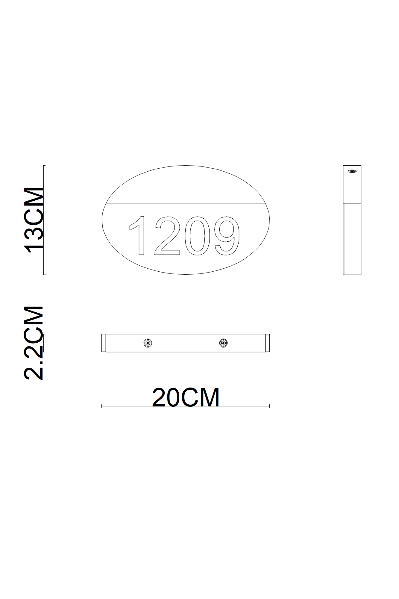 Homing 1854 | Doorplate Lamp