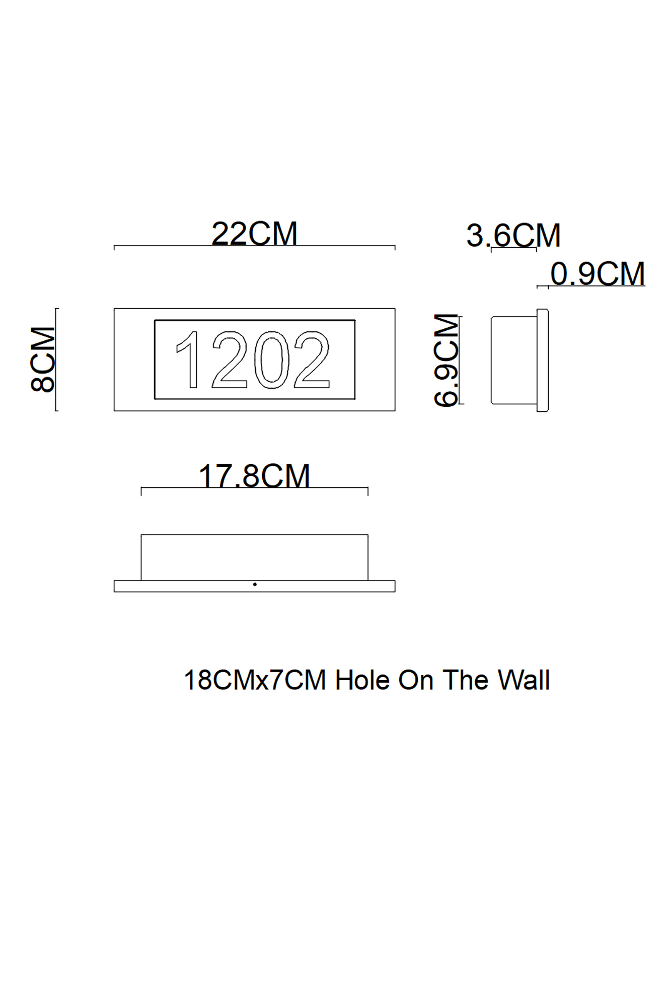 Homing 1855 | Doorplate Lamp