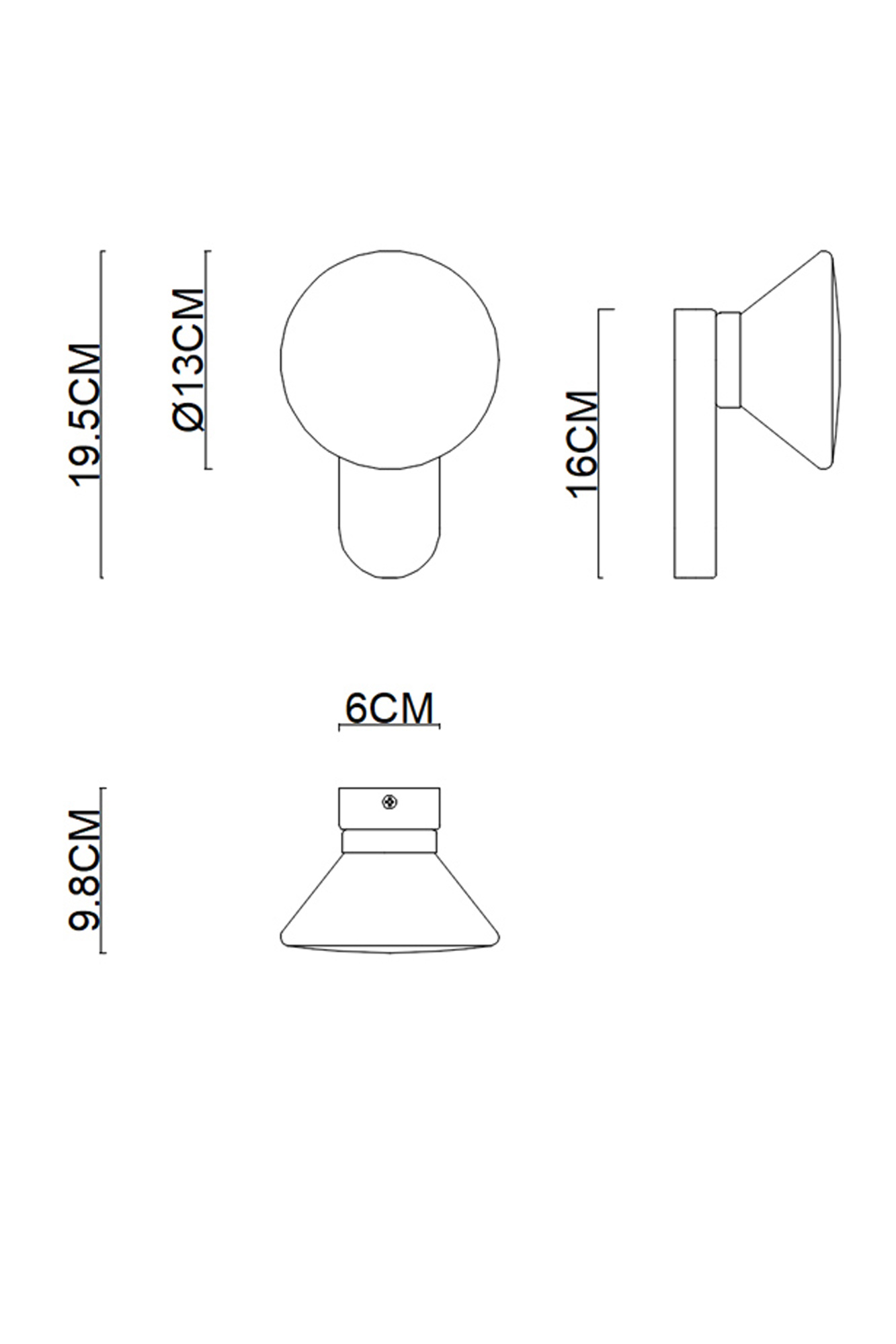 Bubble 1808 | bathroom light ip44